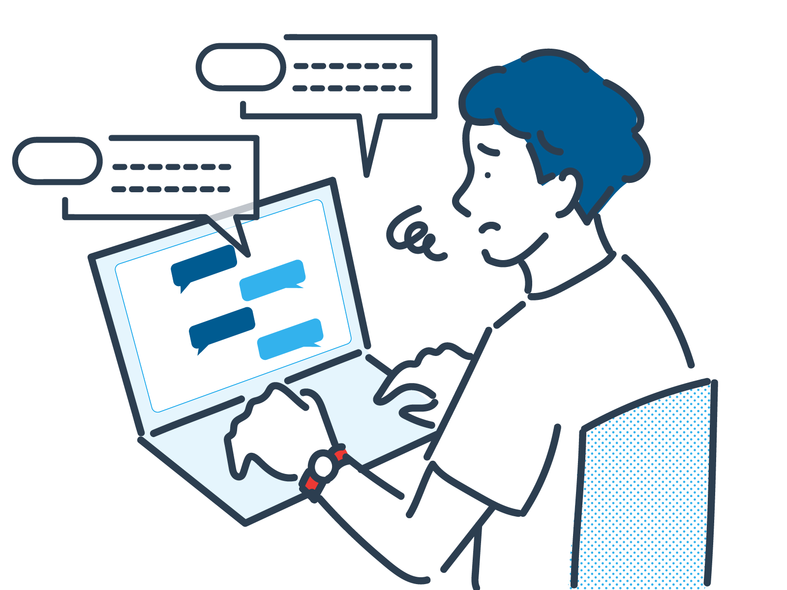 ネット上の情報を調べても自分に合った回線を決めきれない男性