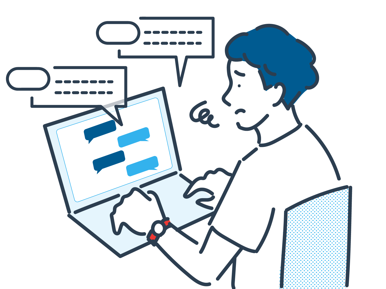 ネット上の情報を調べても自分に合った回線を決めきれない男性
